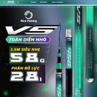 (Rice fishing) Cần câu đài Rice Fishing V5 Toàn Diện Nhỏ thế hệ 2 siêu nhẹ cần câu cá carbon câu cảm giác mới CC-30