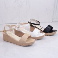 Rich Shoes -  Giày đế xuồng cao gót 5p quai bản xếp 1 mép - X043