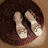 Rich Shoes -  Giày sandal nữ cao gót vuông 3p quai bản ngang kết khóa đôi - SD209