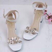 Rich Shoes - Giày sandal nữ cao gót vuông 6p quai trong kết khóa đôi gót nhiều dây mảnh - SD207