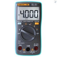 RICHMETERS RM100 True RMS Multifunctional LCD Digital Multimeter DMM DC AC Voltage Current Resistance Diode Continuity Capacitance Frequency Duty Tester Measurement Automatic Polarity Identification Ammeter Voltmeter Ohm