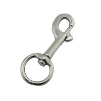 RICHWITS Móc tròn bằng thép không gỉ 316, móc đơn đầu, móc lò xo, móc xoay, khóa chó