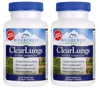 Ridgecrest Herbals ClearLungs Extra Strength (Pack of 2) with Chinese Asparagus Root, White Mulberry Root Bark, and Availablend® Bioavailability Co...