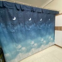 Rido Rèm Cửa Ngăn Phòng Che Nắng /2m2x1m9/3mx1m9/4mx1m9 Trang Trí Phòng Cửa Sổ Phòng Khách Có Móc Treo