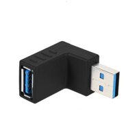 Right Angle USB3.0 AM to AF L Shape Adapter Converter USB 3.0 A Male to A Female 90 Degree Angle Plug Down - Black - Down