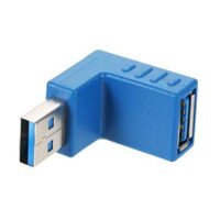 Right Angle USB3.0 AM to AF L Shape Adapter Converter USB 3.0 A Male to A Female 90 Degree Angle Plug Down - Blue - Down