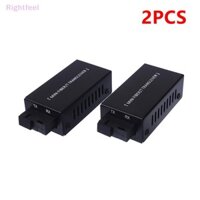 Rightfeel 1 Cặp Mini Gigabit Fiber Media Converter 1000Mbps Bộ Thu Phát Sợi SC Sang RJ45 Ethernet Switch 20Km Mới
