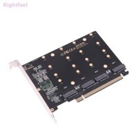 Rightfeel 4 Cổng M.2 NVMe SSD sang PCIE X16M Key Ổ Cứng Chuyển Đổi Đầu Đọc Thẻ Mở Rộng, Tốc Độ Truyền 4 x 32Gbps (PH44) Mới