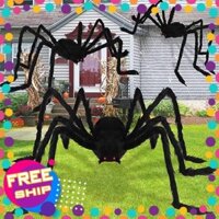 rỉif Nhện Giả Màu Đen 30 / 75 / 125cm Trang Trí Halloween
