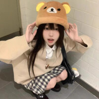 Rilakkuma Gấu Nâu Nhỏ Sang Trọng Nón Cô Gái Thu Đông Dễ Thương Búp Bê Rilakkuma Mũ