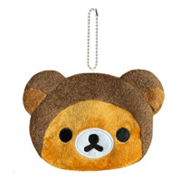 Rilakkuma Gấu Sang Trọng Ví Đựng Tiền Xu Kawaii Túi Dễ Thương Móc Khóa Tròn Túi Đựng Tiền Xu