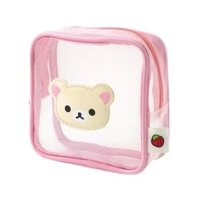 Rilakkuma Korilakkuma Túi Bảo Quản Trang Điểm Nhỏ Sắp Xếp Dễ Thương Túi Vệ Sinh Du Lịch Túi Đựng Mỹ Phẩm Vanity Beauty Case