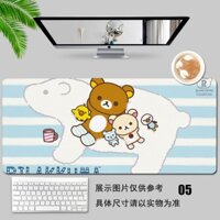 Rilakkuma Miếng Lót Chuột Gấu Vui Vẻ Gấu Lười Gấu Nhỏ Miếng Lót Chuột Quá Khổ Đường May Bàn Phím Chơi Game Bàn Pad
