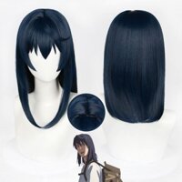 Ringbud Journey Cos Tóc Giả Cung Hoàng Đạo Caota Mực Xanh Trung Bình Chiều Dài Hơi Xoăn Cosplay Tóc Giả