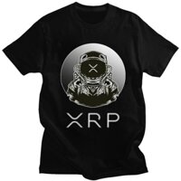 Ripple XRP Đến Mặt Trăng Áo Nam Cotton Áo Thun Đô Thị Tee Áo Ngắn Tay Bitcoin Áo Phông Phù Hợp Với Dạo Phố Quần Áo