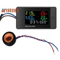 RIRIHI AC100-265V 20A/100A Màn hình kỹ thuật số LCD Đồng hồ đo điện áp dòng điện AC đa chức năng