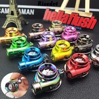 Risedot 1 Chiếc Vòng Chìa Khóa, Móc Khóa Tuabin Kim Loại Turbo, Vòng Bi Quay Mô Hình Âm Thanh LED Xe Hình Turbo Móc Chìa Khóa Mặt Dây Chuyền