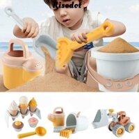 Risedot Bộ đồ chơi cát Sandcastle Máy ủi rơm lúa mì Mô hình bánh kem
