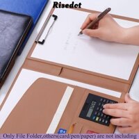 Risedot Danh mục đầu tư quản lý Đồ dùng văn phòng Túi lưu trữ bằng da Notepad Cặp tài liệu