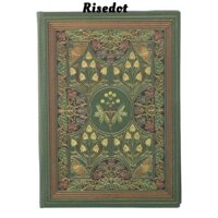 Risedot Sổ cái thực vật cổ điển, Sổ tay tạp chí 6,9 * 4,9 Inch, 240 trang Sổ tay cứng a5 màu xanh lá cây