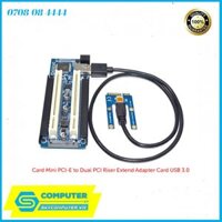 Riser Mini PCIe to Dual PCI Extend Card USB 3.0