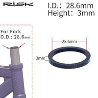 RISK Road Bộ Bát Phuộc Trước Xe Đạp Leo Núi 28.6Mm Vòng Đệm Dọc Tay Cầm Bằng Sợi Carbon Vòng Đệm Xe Đạp OD2 Bằng Sợi Carbon