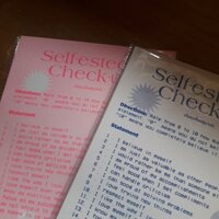 Risograph poster "Self-esteem checkup"