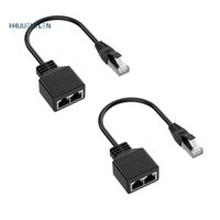 Rj45 Splitter Adapter LAN Ethernet Extender 1 Cáp Nam Đến 2 Nữ Cho Ethernet Cat5 Cat5e Cat6 Cat7 (Gói 2)