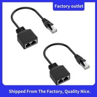 Rj45 Splitter Adapter LAN Ethernet Extender 1 Cáp Nam Đến 2 Nữ Cho Ethernet Cat5 Cat5e Cat6 Cat7 (Gói 2)