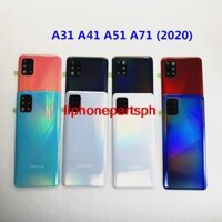 Rji- Dành Cho Samsung Galaxy A31 A41 A51 A71 2020 Ốp điện thoại Pin Cửa Nhà Ở Thay Thế Bộ Phận Sửa Chữa + Tai Camera Kính Khung Ống Kính