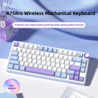 Rk R75PRO R75 2.4G Bàn phím cơ Bluetooth không dây Đèn nền RGB Miếng đệm trao đổi nóng Miếng đệm ba chế độ Trò chơi văn phòng Chuyên dụng Cô gái Tắt tiếng