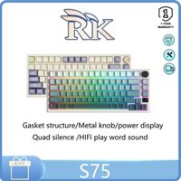 RK S75 customized wireless mechanical keyboard three mode full key hot swap RGB Bluetooth gaming gaming tablet office