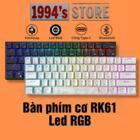 RK61 HOTSWAP - Bàn Phím Cơ Không Dây RK61 Version 4 - LED RGB Custom - Bluetooth 5.1 - Cáp Type C - Wireless 2.4G