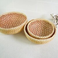 rkkr Rổ tre đựng đồ Tre Làng - Bát tre đan thủ công đa dạng kích thước