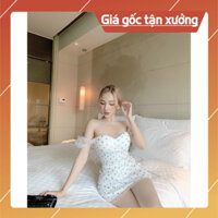 [RL02] Đầm Body Đi Chơi, Dự Tiệc, Hở Vai,Họa Tiết Chấm Bi, Ống Ôm - Vải Lưới Nhũ - 2 Màu Trắng, Đen - ẢNH THẬT