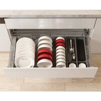 Rổ bát đĩa Hafele 549.08.887/549.08.888, inox 304, có khay đựng muỗng, đũa,HAFELE_STORE.VN