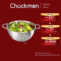 Rổ Bầu Có Tay Cầm CHOCKMEN Inox Cao Cấp Dày Dặn Có Đế Rổ Đựng Hoa Quả Rổ Giá Rửa Rau Vo Gạo Nhà Bếp