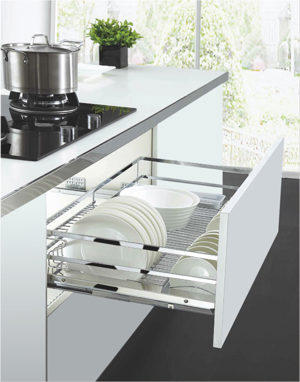 Rổ chén dĩa inox 304 Higold Diamond 301502