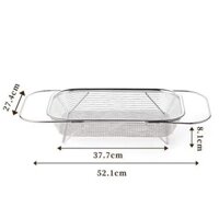 Rổ CHOCKMEN Inox 18/10 Rổ Gác Bồn Rửa Chén Có Quai Cầm Rổ Rửa Rau Nhiều Kích Cỡ Rổ Đựng Chén Đĩa