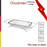 Rổ CHOCKMEN Inox 18/10 Rổ Gác Bồn Rửa Chén Có Quai Cầm Rổ Rửa Rau Nhiều Kích Cỡ Rổ Đựng Chén Đĩa