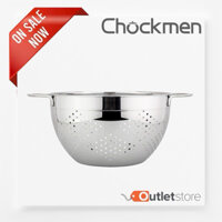 Rổ Có Quai CHOCKMEN Inox Dày Dặn Rửa Rau Hoa Quả Thức Ăn Có Tay Cầm Lỗ Thoát Nước To Tiện Dụng