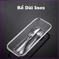 Rổ Dài Inox Đựng Muỗng Đũa Không Rỉ Sang Trọng