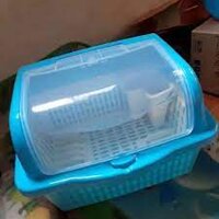Rổ đựng bát đĩa 1 tầng có nắp đậy nhựa Việt Nhật