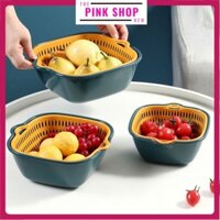 Rổ Đựng Trái Cây 🎁FREESHIP🎁 Sét 6 Rổ Chậu Nhựa Vuông PP Tiện Dụng Cho Nhà Bếp Hàng Loại 1