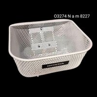 Rổ giỏ trước đựng đồ xe WAVE Thái, ALPHA, ZX....  màu trắng