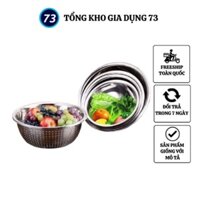 RỔ INOX -5 MÓN ĐA NĂNG RỬA RAU CỦ QUẢ, NHÀO BỘT, VO GẠO TIỆN DỤNG, DÀY DẶN CÓ LỖ THOÁT NƯỚC