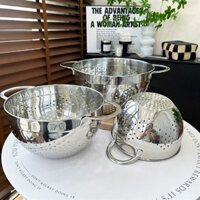 Rổ Inox Cao Cấp Có Quai Cầm Chockmen, Rổ Đựng Rau Củ Chockmen Có Quai Cầm ckm672 ckm673 ckm674