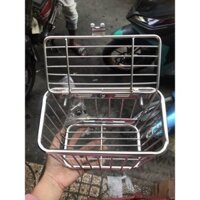 Rổ Inox Mini gắn cho xe máy ( có kèm ốc gắn )