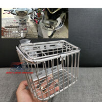 Rổ INOX MINI Nắp Đậy Đa Năng gắn được nhiều loại xe máy Tiện Ích đẹp thời trang