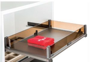 Rổ kéo bằng kính Häfele 600mm màu trắng 807.95.871